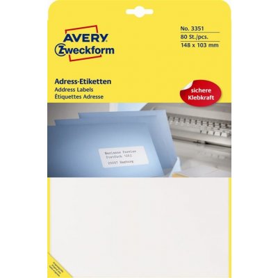 Avery Zweckform 148x103 mm, bílé 3351 – Zbozi.Blesk.cz