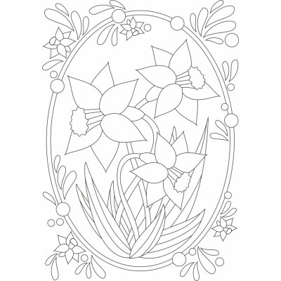 Radost v písku Šablona na pískování květina narcis A4 210 x 297 mm – Zboží Mobilmania