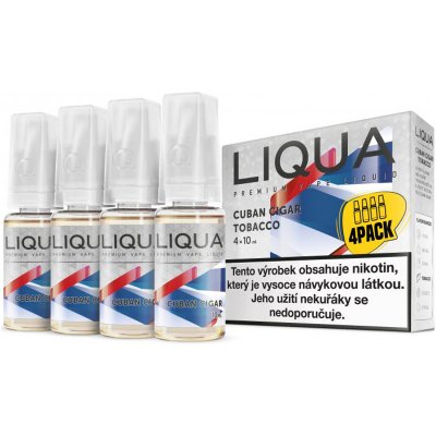 Ritchy Liqua Cuban Cigar Tobacco 4Pack 4 x 10 ml 12 mg – Hledejceny.cz