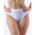 Gina dámské kalhotky klasické ve větších velikostech větší velikosti šité s potiskem 11094P bílá tm. šedá – Zboží Mobilmania