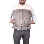 Vlnka Vesta z ovčí vlny velur šedá – Zboží Dáma