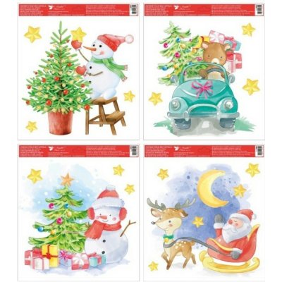 Anděl Vánoční okenní fólie - 30 x 33,5 cm - 295 – Zboží Mobilmania