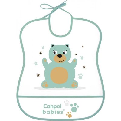 Canpol babies plastový bryndák měkký Happy Animals Medvídek – Zboží Dáma