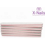X-NAILS pilník na nehty Eco Line 100/180 rovný ZEBRA 10 ks – Zboží Dáma