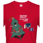 Pánské vánoční tričko Christmas wishlist play some games Bezvatriko.cz 1673 – Hledejceny.cz