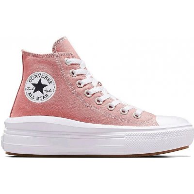 Converse boty Chuck Taylor All Star Move Platform Seasonal Hi A06136 ritual rose/white/white – Zboží Mobilmania