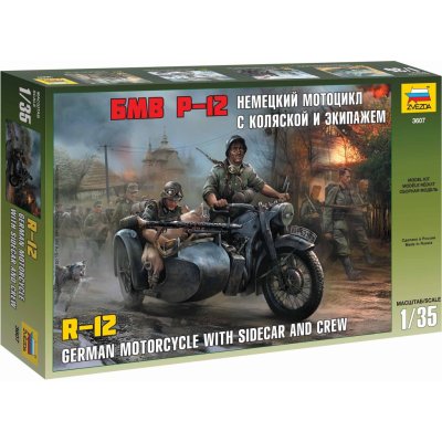 Zvezda R-12 German Motorcycle 3607 1:35 – Zboží Mobilmania