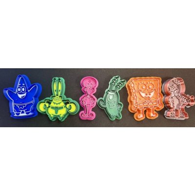 Vykrajovátka a razítka Spongebob v kalhotách – 3D tisk z PLA Verze: Sada – Zbozi.Blesk.cz