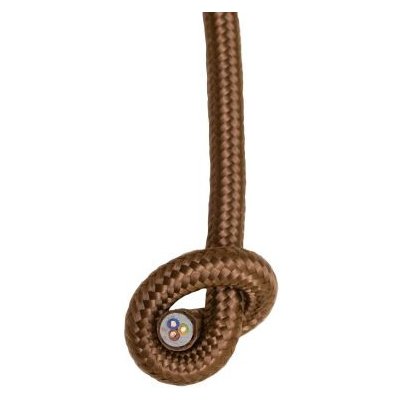 Lanex Textilní kabel hnědá, 7 mm – Zboží Dáma