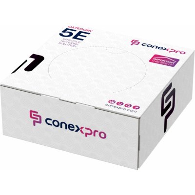 Conexpro O5EUTP-100 UTP, venkovní, CAT5e, PE, 24AWG, 100m, černý – Zboží Živě
