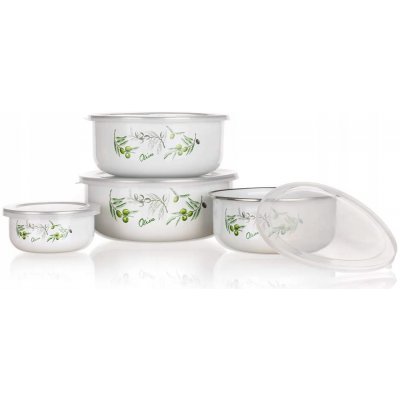 Banquet Olives Sada smaltovaných misek 8 ks 1320078OLIV – Zboží Dáma