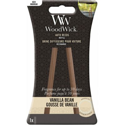 WoodWick – náhradní vonné tyčinky do auta Vanilla Bean (Vanilka)