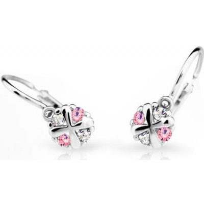 Cutie Jewellery dětské z bílého zlata C2153B Pink