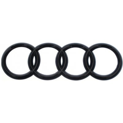 OEM Znak nalepovací černý lesk kruhy AUDI 215mm – Zbozi.Blesk.cz