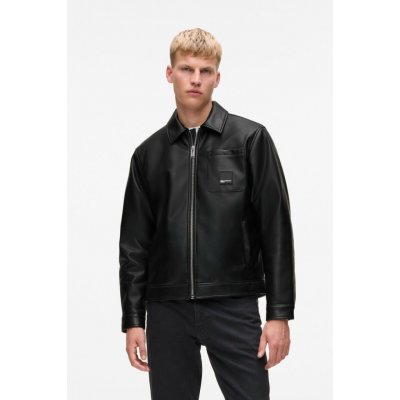 Karl Lagerfeld Jeans Klj Faux Leather Jacket Black – Zboží Mobilmania