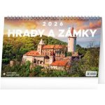 NOTIQUE Stolní Hrady a zámky 23,1 x 14,5 cm 2026 – Zboží Mobilmania