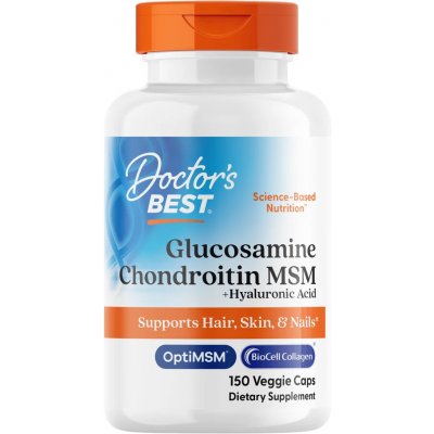 Doctor's Best Glucosamine Chondroitin MSM + Hyaluronic Acid 150 kapslí – Hledejceny.cz