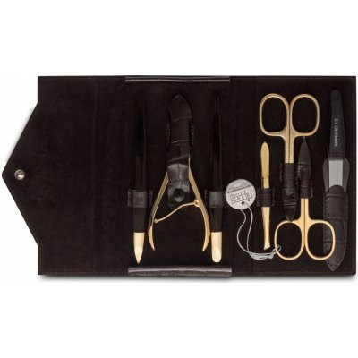 Solingen Dámská kožená sada na manikúru Croco 1097 hnědá – Zboží Mobilmania