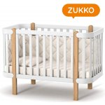 Gekko Kids přístavná rostoucí postýlka Zukko 120 x 60 cm bílá / přírodní buk – Zboží Dáma