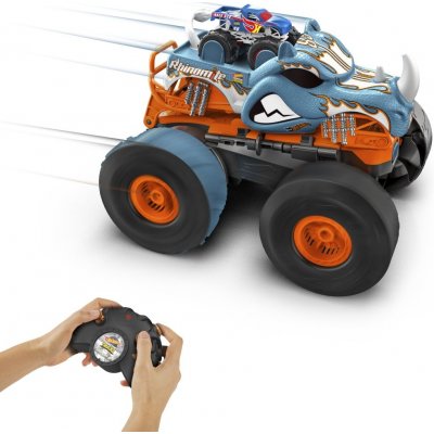 Mattel Hot Wheels Hot Wheels RC Monster trucks transformující se Rhinomite 1:1 – Zboží Mobilmania