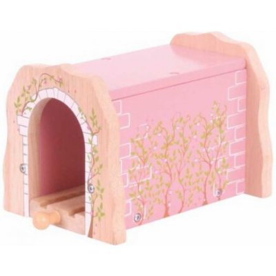 Bigjigs Vláčkodráha tunely Tunel růžový cihlový – Zboží Dáma