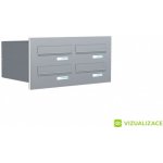 Poštovní schránka B-046 - do dveřního panelu - lakovaná - RAL 9006 MAT. - STŘÍBRNÁ – Hledejceny.cz