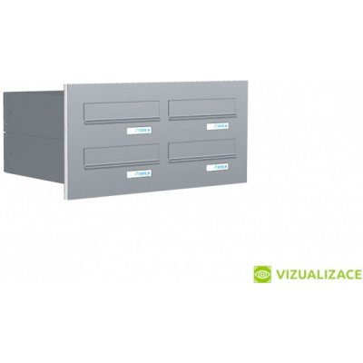 Poštovní schránka B-046 - do dveřního panelu - lakovaná - RAL 9006 MAT. - STŘÍBRNÁ – Hledejceny.cz