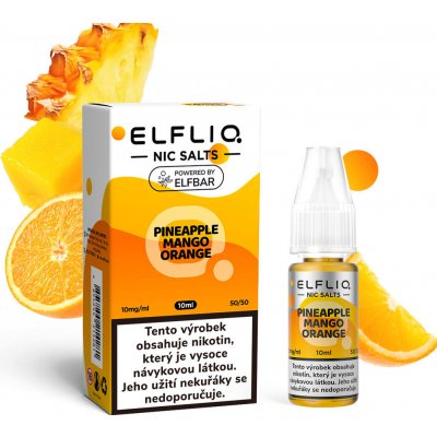 Elf Bar Elfliq Salt Pineapple Mango Orange 10 ml 10 mg – Zboží Dáma