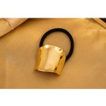 SARINES Zlatá gumička do vlasů s kovovým efektem S1220 – Zboží Mobilmania