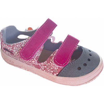 Jonap sandálky Barefoot Fela růžová puntík – Zboží Mobilmania