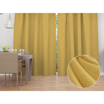 Biante Dekorační závěs Rongo RG-098 Hořčicový 140x250 cm – Hledejceny.cz