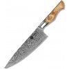 Kuchyňský nůž Šéfkuchařský nůž z damaškové oceli NAIFU řady MASTER 8,3" o celkové délce 35,5 cm