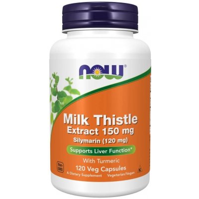 Now Foods Ostropestřec Mariánský Milk Thistle 150 mg Extract 120 kapslí – Zboží Mobilmania