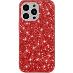 Pouzdro AppleKing ochranný s flitry iPhone 13 Pro - červené – Zboží Mobilmania