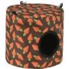 Domek pro hlodavce O'lala Pets Závěsný domeček pro hlodavce vzor mrkev 15 x 15 cm