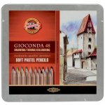 Koh-i-Noor křídy prašné umělecké v tužce GIOCONDA souprava 48ks v plechové krabičce – Zboží Dáma