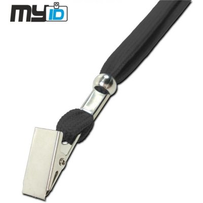 Šňůrka na krk s kovovým klipem černá – Zboží Dáma