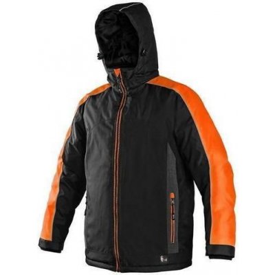 Canis CXS Pánská zimní bunda s reflexními prvky černá/oranžová – Zboží Mobilmania