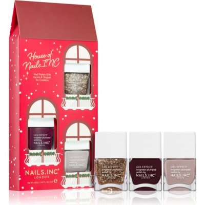 Nails Inc. House Of Nails.INC Happy Holly-Days 14 ml + Home For Christmas 14 ml + Be-Wreath In Magic 14 ml