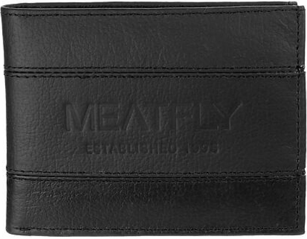 Meatfly pánská peněženka Hurricane A Black Leather Černá | Srovnanicen.cz