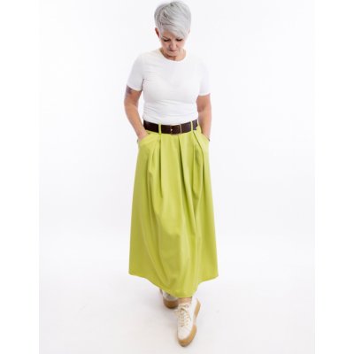 Italy fashion dlouhá sukně ANGIE limetková – Zboží Dáma