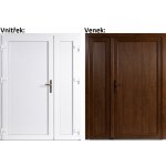 Soft Dvoukřídlé vchodové Plné Zlatý dub/Bílá levé 150 x 200 cm – Hledejceny.cz