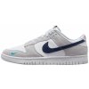 Skate boty Nike Dunk Low White Grey Navy Aqua Mini Swoosh FJ4227-001