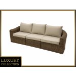 Deokork BORNEO LUXURY Ratanová lavice pro 3 osoby hnědá – Hledejceny.cz