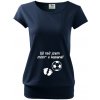 Těhotenské a kojící tričko Bezvatriko tričko pro těhotné Už teď jsem mistr v kopané modrá