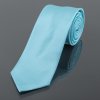 Kravata AMJ kravata pánská jednobarevná KU0007 tyrkysová