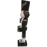 Vánoční černá dekorace socha Louskáček s bubínkem - 5*4*16 cm - Clayre & Eef – Hledejceny.cz