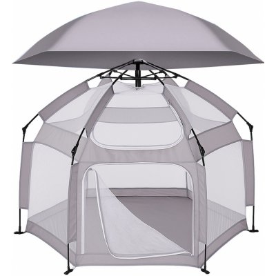 iMex Kids Dětská ohrádka 130 x 85 cm šedá – Zbozi.Blesk.cz