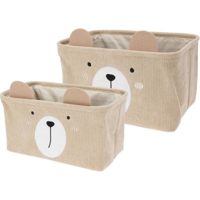 Homestyling Koš kvádr sada 2 ks béžová KO-HZ1993160bezo – Sleviste.cz