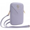 Baterie pro bezdrátové telefony Guess PU Grained 4G Metal Logo Walltet Phone Bag Zipper Purple